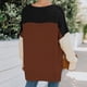 thumbnail image 3 of Suéter De Invierno, Suéter Casual Diseño De Empalme Suéter De Estilo Suelto Cómodo Transpirable Para Vacaciones Para La Vida Diaria, 3 of 8