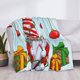 thumbnail image 3 of Balery Funny Christmas Gnome Manta de Franela con Dibujo, Lujo Ultra Suave y Cálido, Antipelusa y Resistente a las Arrugas para Cama, Sofá, Camping -80"x60", 3 of 6
