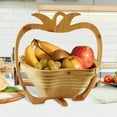 thumbnail image 5 of Comefolife Collapsible Creative Pineapple Shaped Fruit Bowl - Collapsible - Natural Bamboo Foldable Fruit Basket, Snacks - Decorative Countertop Fruit Holder & Kitchen Organizer, 5 of 7