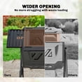 thumbnail image 5 of Outsunny Compost Bin Outdoor, 53 Gal Dual Chamber Tumbling Composter with Adjustable Vents, BPA Free Rotating Tumbling Composter, Black, 5 of 9