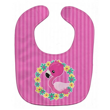

Carolines Treasures BB8768BIB Flamingo Flower Wreath Baby Bib 10 x 13 multicolor