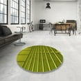 thumbnail image 3 of Ahgly Company Indoor Round Patterned Acid Green Area Rugs, 3' Round, 3 of 6