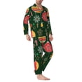 thumbnail image 6 of Salouo Christmas Print Button-Front Long Sleeve Pajama Set for Men, Soft 2Pjs Men's Long Sleeve Sleepwear -Medium, 6 of 7