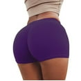 thumbnail image 2 of ELFINDEA Yoga Pants Shapewear Women Banded Shorts Boyshorts Boardshorts Swimsuits Sporty Short Plus Size Body Suits for Womens Purple M, 2 of 7