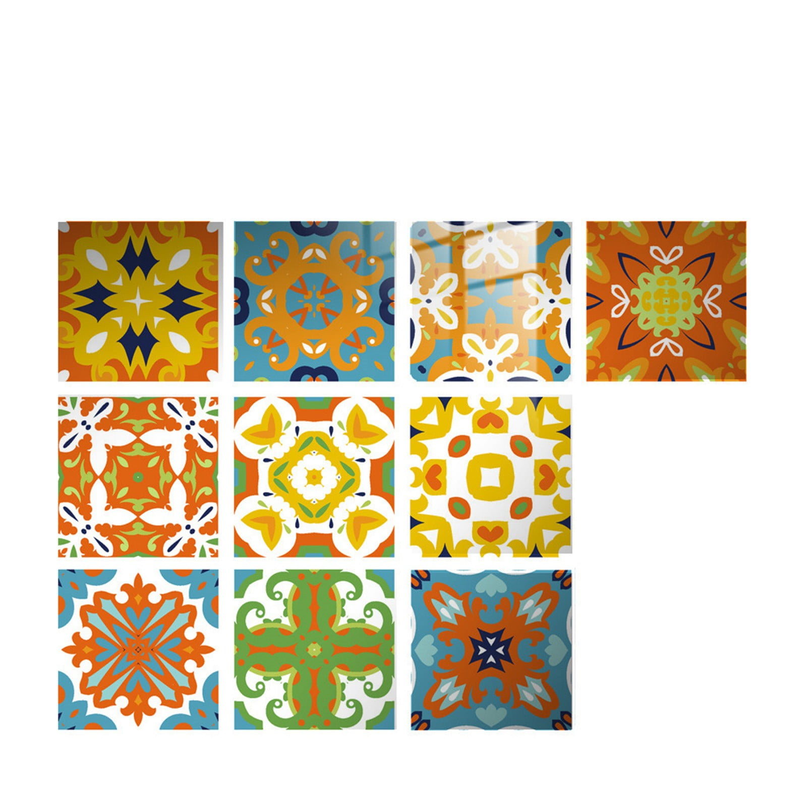 Heiheiup Wall Waterproof 10pc 4inch Stickers Tile 3D SelfAdhesive DIY