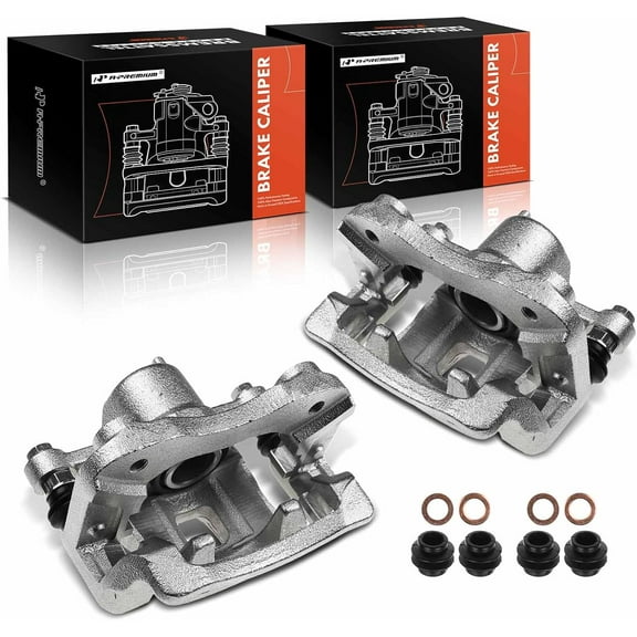 A-Premium Brake Caliper Assembly with Bracket Compatible with Hyundai Azera 2010-2011 Sonata 2008-2010 Rear Side 2-PC Set