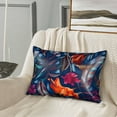 thumbnail image 3 of Bingfone Tropical Flower Print Satin Pillowcase for Hair - Standard Size with Zipper Silky & Soft Pillow Covers,20x30 inches, 3 of 8