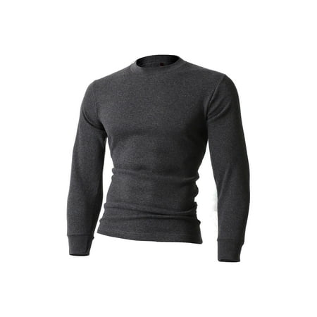 Ma Croix Mens Thermal Heavyweight T Shirt Soft Cotton Active Big and Tall Stretchy Waffle Tee