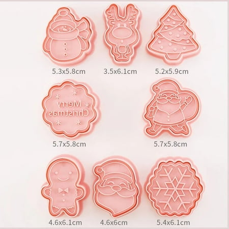

Pcs/Set DIY Cookie Mold Christmas Cartoon Biscuit Mould 3D Cookie Cutter Plastic Baking Mould Cook