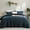 Navy Blue, variant on Aisbo 3Pcs Corduroy Thick Light Khaki Comforter Set Queen, Warm And Fluffy Winter Use Quilted Comforter , With Pillowcases