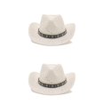 thumbnail image 4 of Sombrero de paja de vaquero de verano Sonducket sombrero de playa de ala ancha para hombre tejido a mano, 4 of 6