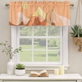 thumbnail image 2 of Mountain Line Curtain Valances for Windows, Kitchen Valance Window Treatments Panel 2 Pack, Boho Minimalist Landscape Art Sun Orange Rod Pocket Short Curtains for Bathroom Bedroom 42 x 12 Inch, 2 of 8
