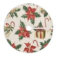 thumbnail image 6 of Yayeee Christmas Tree Skirt 35 inches for Xmas Tree Holiday Party Decoration, Red Christmas Poinsettia, 6 of 6