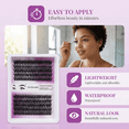 thumbnail image 4 of Individual Cluster Lashes DIY Eyelash Extensions, Soft Wispy Look, Natural Volume Finish, Comfortable Lightweight Lash Clusters for Home Use  Lightweight Synthetic Fibers, Easy to Apply Lash Cluster, 4 of 6
