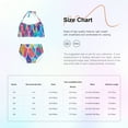 thumbnail image 5 of TiaoBug Girls 2 Pcs Mermaid Bikini Sets Shiny Halter Ruffles Crop Top with Triangle Brief Bathing Suit Tankini Pink B 130, 5 of 5