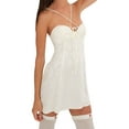 thumbnail image 3 of Biezeib Women's Short Mini Dress, Summer Sleeveless Spaghetti Strap Cutout Jacquard Dress, 3 of 5