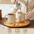 thumbnail image 4 of Malacasa Coffee Mugs Set of 4, 16oz Coffee Cup Set with Handle for Cocoa, Milk, Hot Chocolate, Tea, Water, Stoneware Cups for Kitchen, Microwave and Dishwasher Safe, 4 of 8