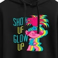 thumbnail image 3 of Trolls - Show Up Glow Up Poppy - Juniors Cropped Pullover Hoodie, 3 of 5