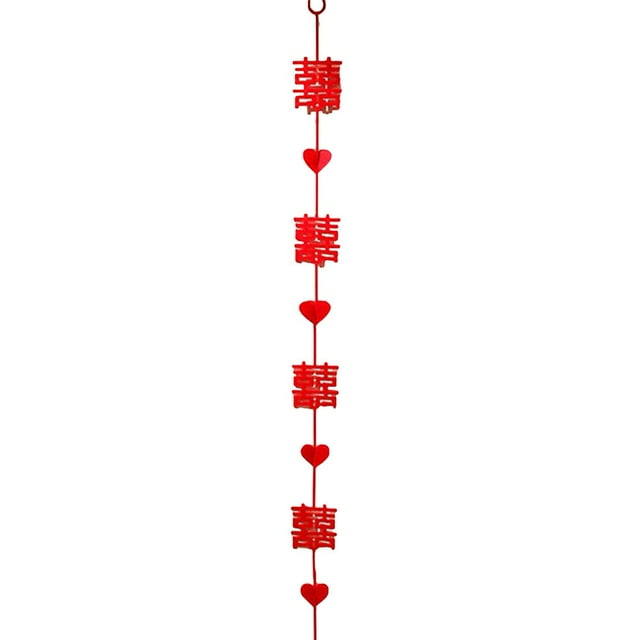 Happiness Banner Decorative Anti-break Unique Chinese Red Loving Hanging Banner Wedding Room Decor