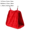 thumbnail image 3 of Visland Bird Hammock, Alloy Buckle Solid Color Soft Plush Velvet Winter Warm Hanging Bird Nest House Hut Tent Bed Cave Cage Hideaway for Parrot Parakeet Cockatiel Cockatoo Macaw Eclectus, 3 of 6