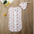 thumbnail image 4 of SUNSIOM Newborn Infant Baby Cartoon Animal Zipper Swaddle Wrap Blanket + Hat, 4 of 9