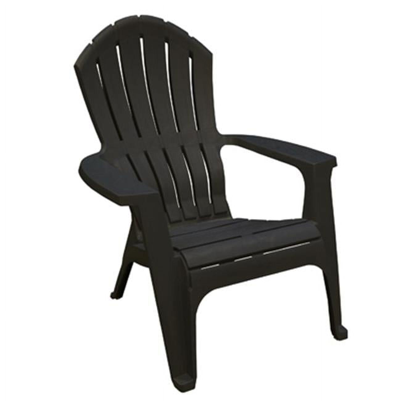 (4 pack) Real Comfort Outdoor Resin Stackable Adirondack Chair, Black