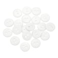thumbnail image 1 of Botones de costura de resina de 20 piezas, 12.5 mm (1/2 pulgada) botones redondos de manualidades con 2 agujeros, blancos, 1 of 6