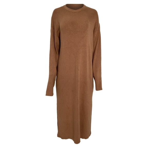 Pre-Owned Anine Bing Knitted Sweater Dress in Brown Modal