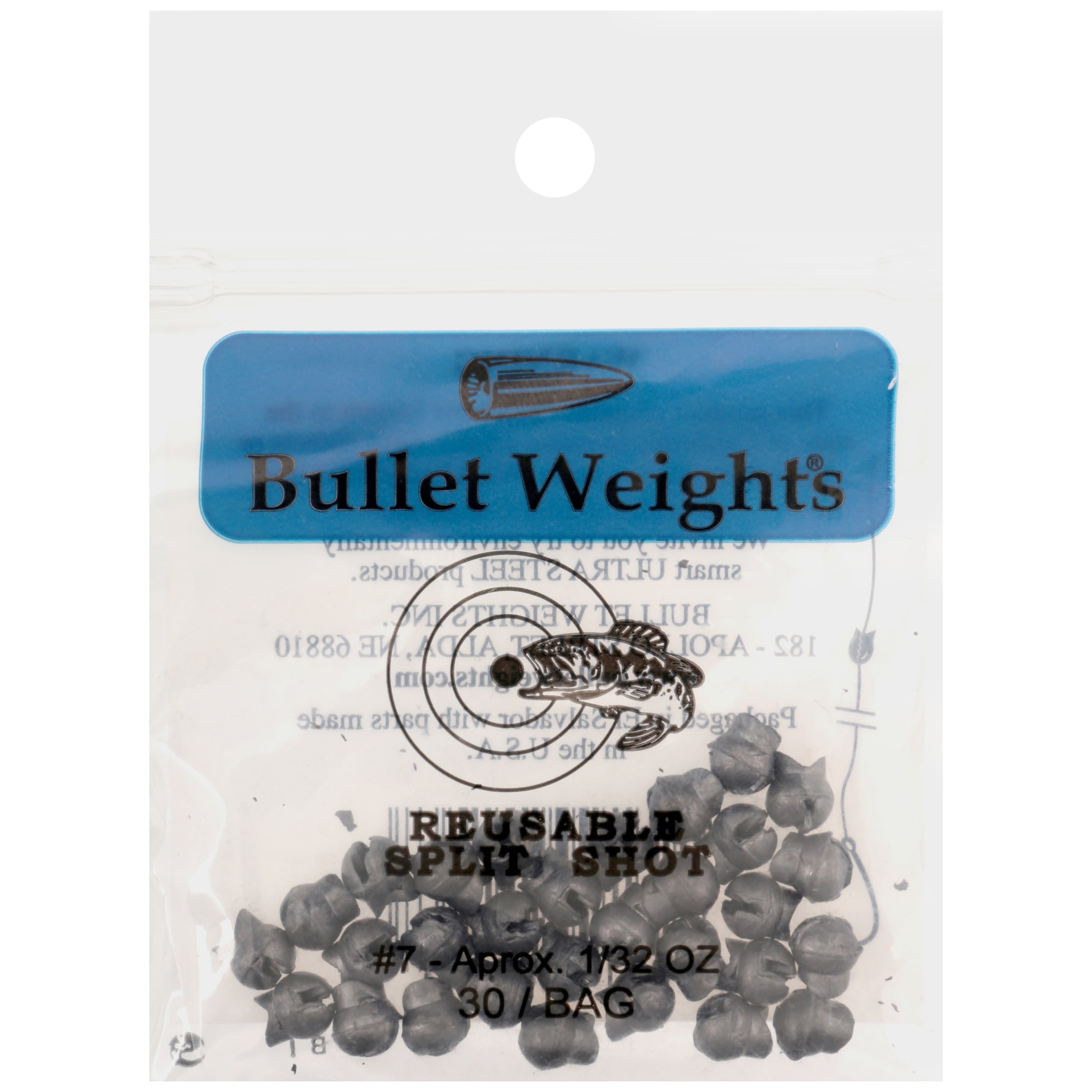 Bullet Weights® SSR7-24 Lead Reusable Split Shot Size 7 Fishing Weight