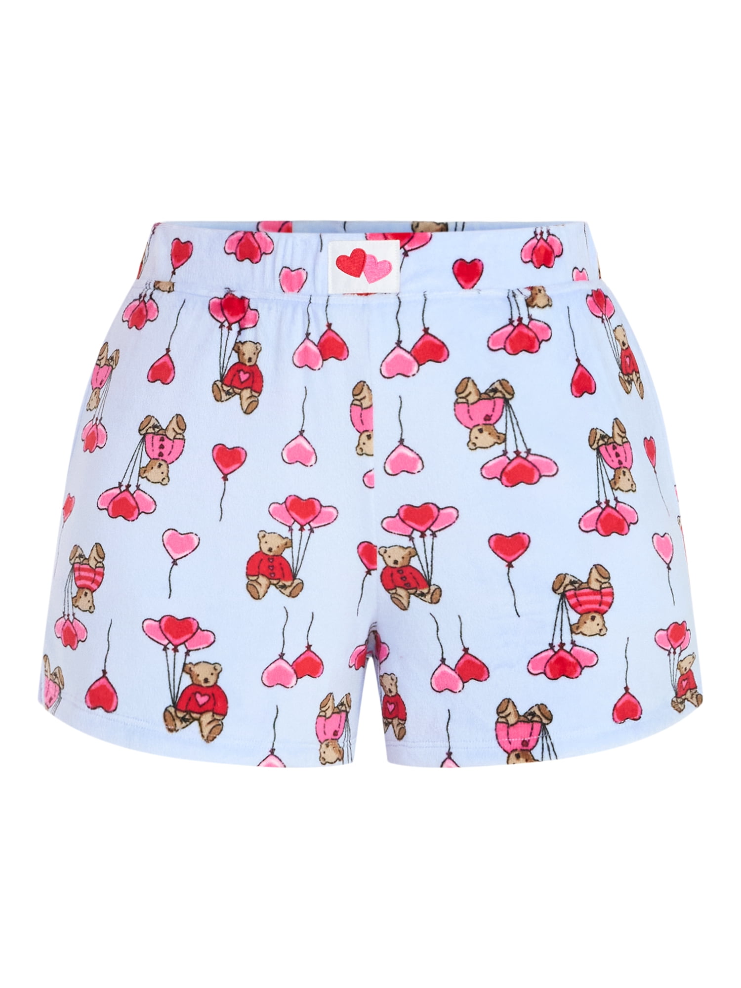 Valentine's Day Women's Sleep Shorts from Way to Celebrate, 2-Pack, Sizes XS-3X