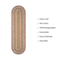 thumbnail image 3 of Homespice Azalea Premium Jute Braided Stair Tread 8" x 28" (Set of 13) Oval Multi Color Reversible, Natural Jute Yarn Rustic, Country, Primitive, Farmhouse Style, 3 of 7