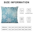 thumbnail image 5 of MLJA Set of Throw Pillow Covers Decorative Cushion Merry Christmas Winter with Snowflakes Falling White Pillow Cases Square Pillocases for Bed Sofa, 5 of 5