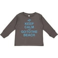thumbnail image 3 of Inktastic Keep Calm Go To The Beach Boys or Girls Long Sleeve Toddler T-Shirt, 3 of 5