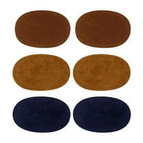 3 Pairs Sew On Suede Oval Elbow Knee Patches for Sweater Repair Crafts Blue