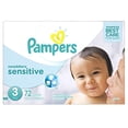 thumbnail image 1 of Diapers Size 3, 72 Count - Pampers Swaddlers Sensitive Disposable Baby Diapers, Super Pack, 1 of 6