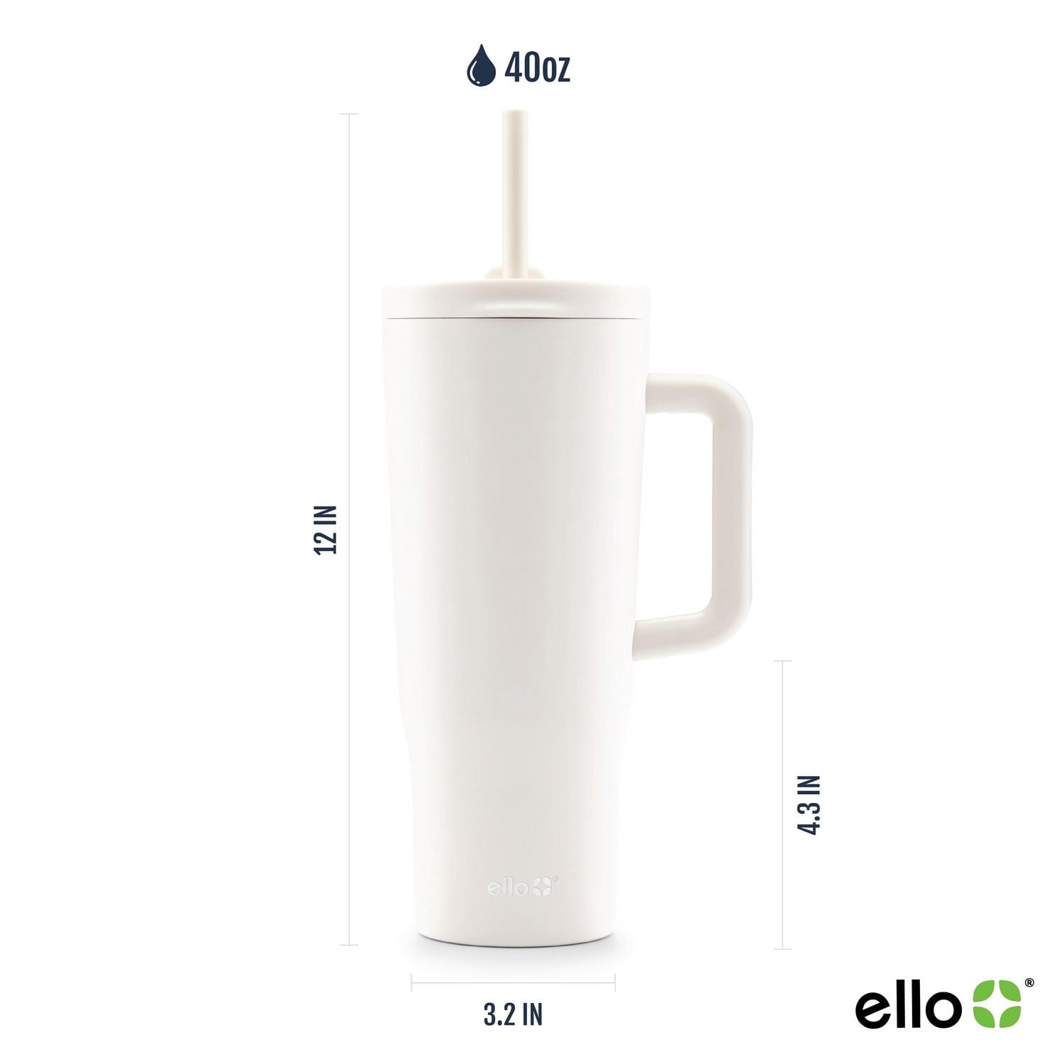 Ello Ultra Clean 40oz Stainless Steel Tumbler with Handle