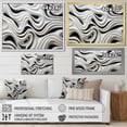 thumbnail image 4 of Designart "Black White Opt Art Optical Euphony I" Modern Floater Framed Canvas Wall Art, 4 of 7
