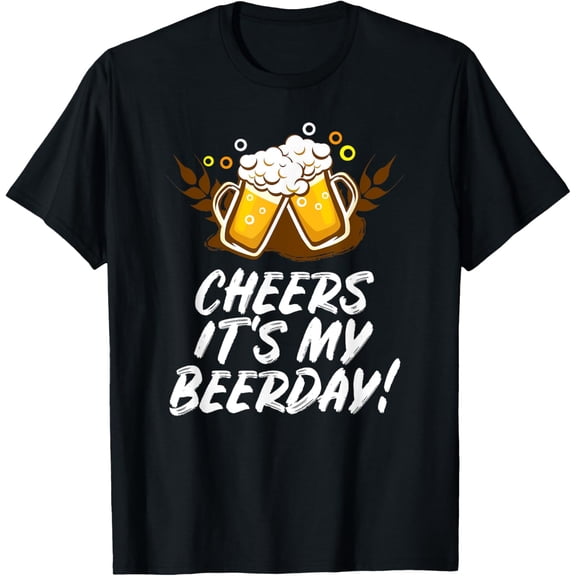 Exquisite and comfortable-Funny Drinking T-Shirt Cheers It's My Beer Day Birthday Tee T-Shirt