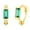 Gold&Green, variant on Emerald Green Huggie Hoop Earrings - 925 Sterling Silver-Small Hoop