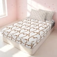 thumbnail image 3 of Erosebridal Lovely Hearts Zipper Twin Comforter Sets with Fitted Sheet and 2 Pillowcases, Love Theme Zipper Bedding Set, Reversible, Warm Brown, Reversible, 3 of 7