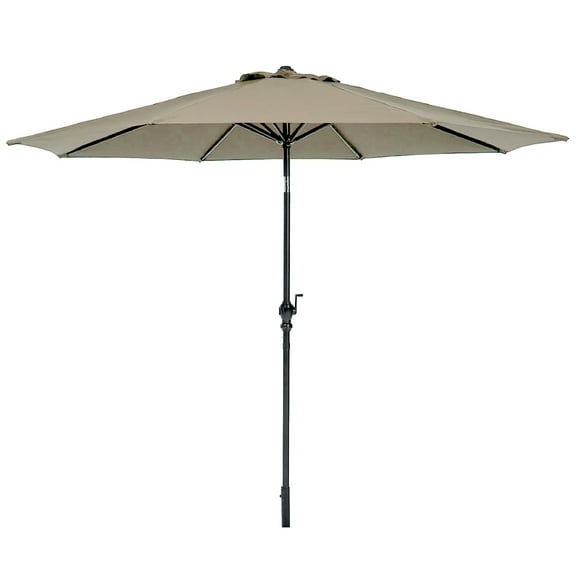 Cabana Life Khaki Round Tilting Patio Umbrella, Fade Resistant