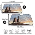 thumbnail image 3 of Uemuo Elephant Giraffe Pattern Accordion Car Windshield Sun Shade, Foldable Reflective Sun Visor for Car, Reflector Windshield Sunshade-, 3 of 7