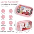 thumbnail image 2 of YOOLIFE Travel Toiletry Bag - Pink Clear Makeup Bag Organizer for Cosmetics, Skin Care & Gifts, 2 of 7