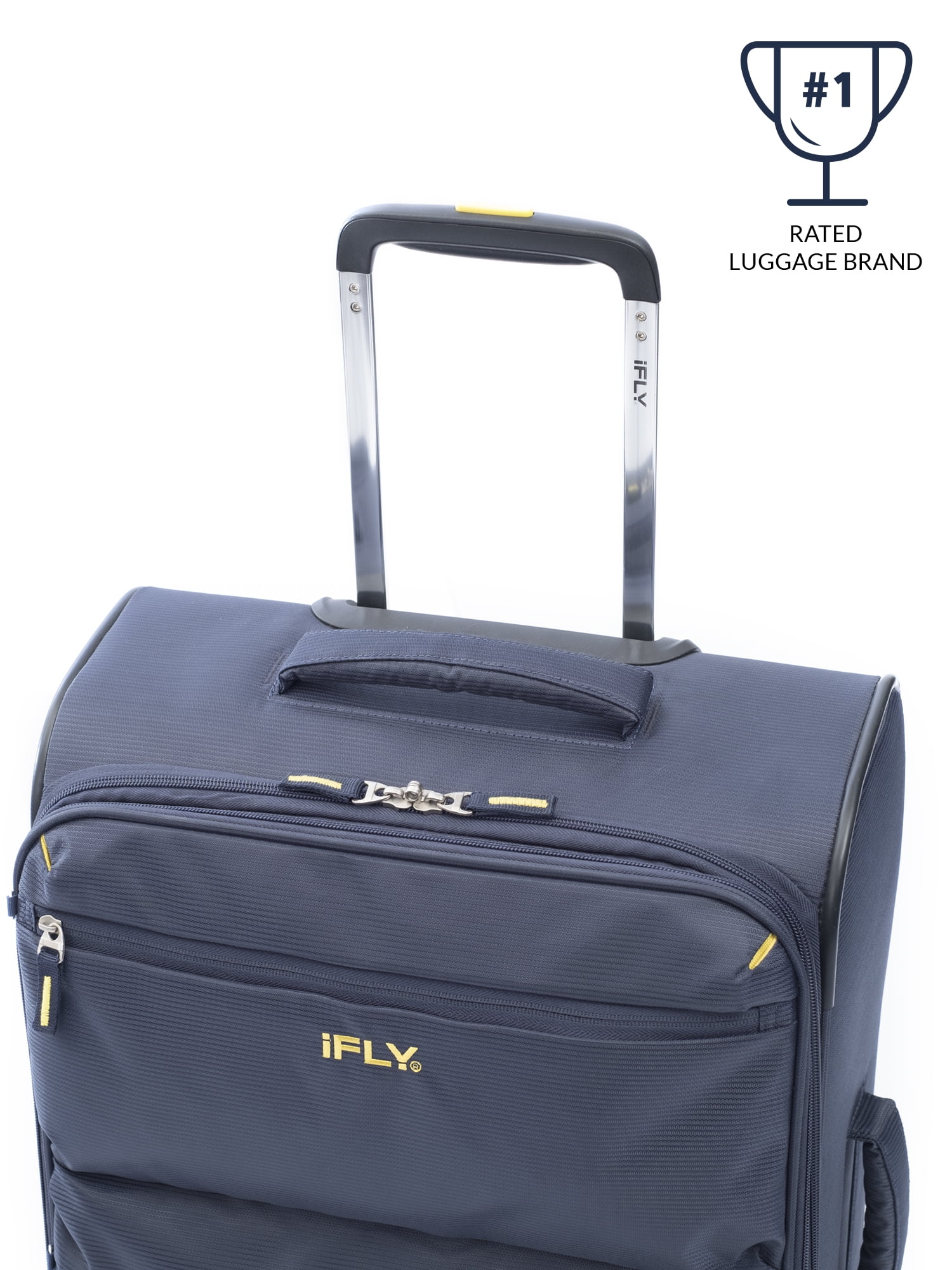 Ultra Lightweight Soft Sided Luggage Ez Glider 20" Navy Premium Hybrid