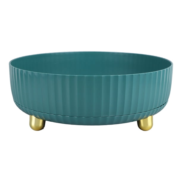 Bandeja organizadora giratoria, bandeja de almacenamiento giratoria de plástico de gran capacidad, bandeja organizadora giratoria de escritorio para cocina, sala de estar, baño, verde