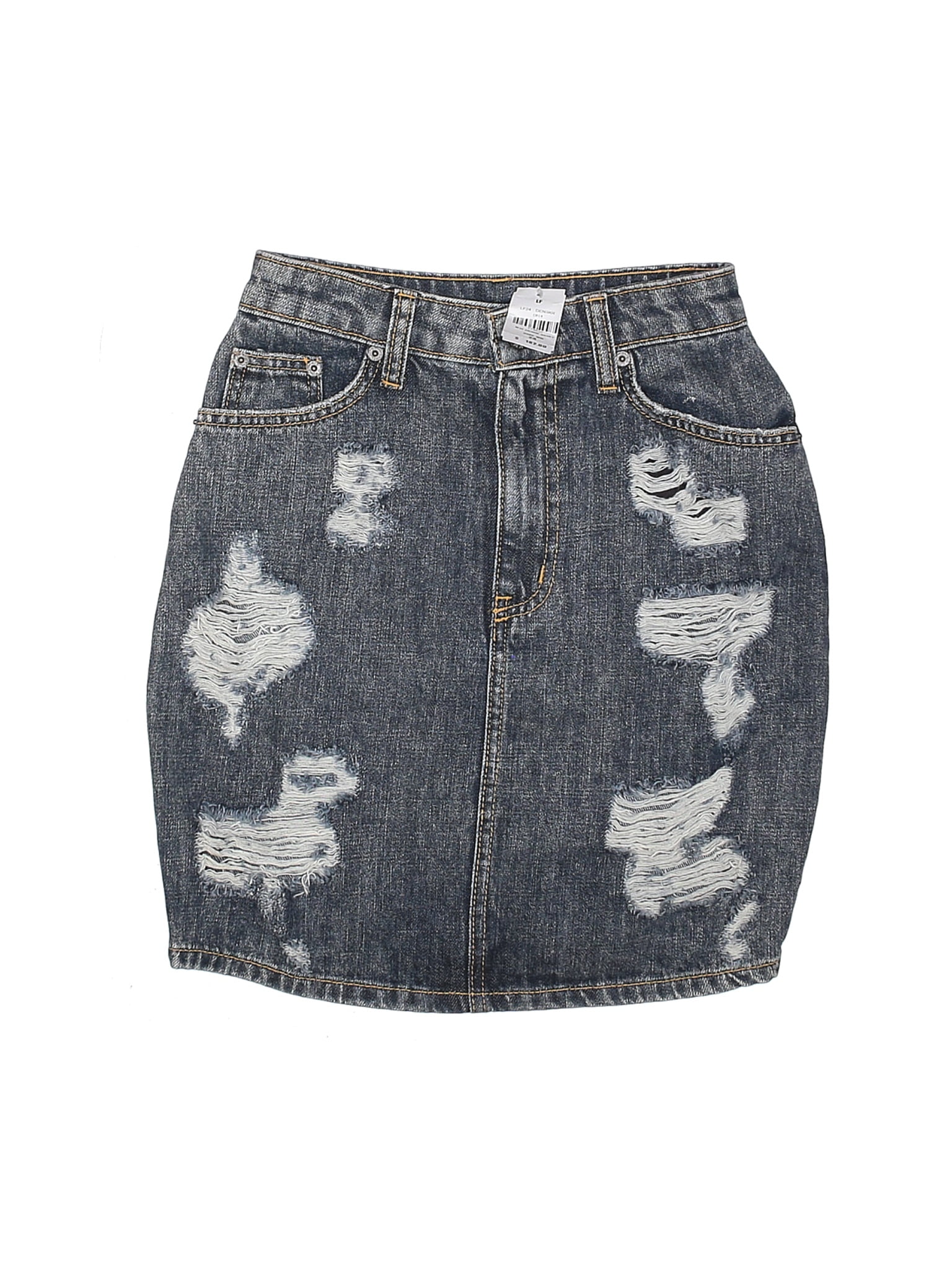 walmart white denim skirt