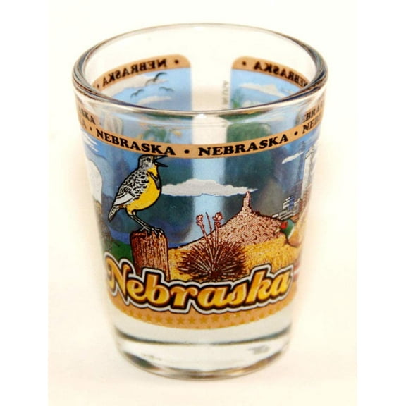 Nebraska State Wraparound Shot Glass