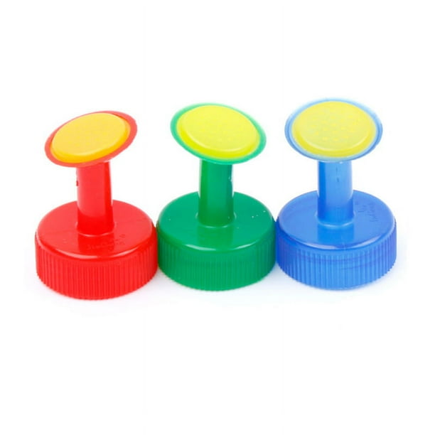 Aspersor con tapa de botella, aspersor de riego manual a prueba de fugas, orificios uniformemente pequeños, tapa de cabeza para jardinería de plantas y flores, 3 uds.
