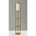 thumbnail image 3 of Adesso Stewart Round Shelf Floor Lamp, MDF Shelves with Natural Wood Veneer and Beech Wood Tubes, 3 of 4