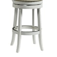 thumbnail image 3 of Benjara Nailhead Trim Round Leatherette Barstool with Flared Legs- White, 3 of 6